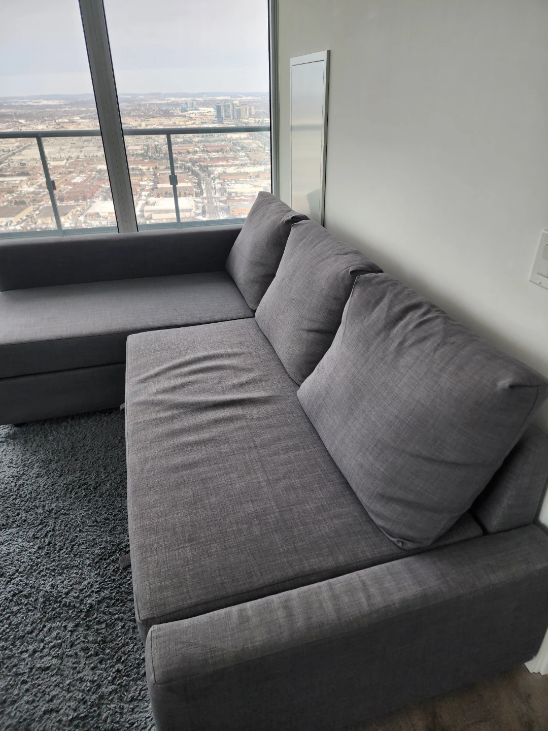 Grey Sectional Sofa Bed with Storage (IKEA: KIVIK) - photo 4