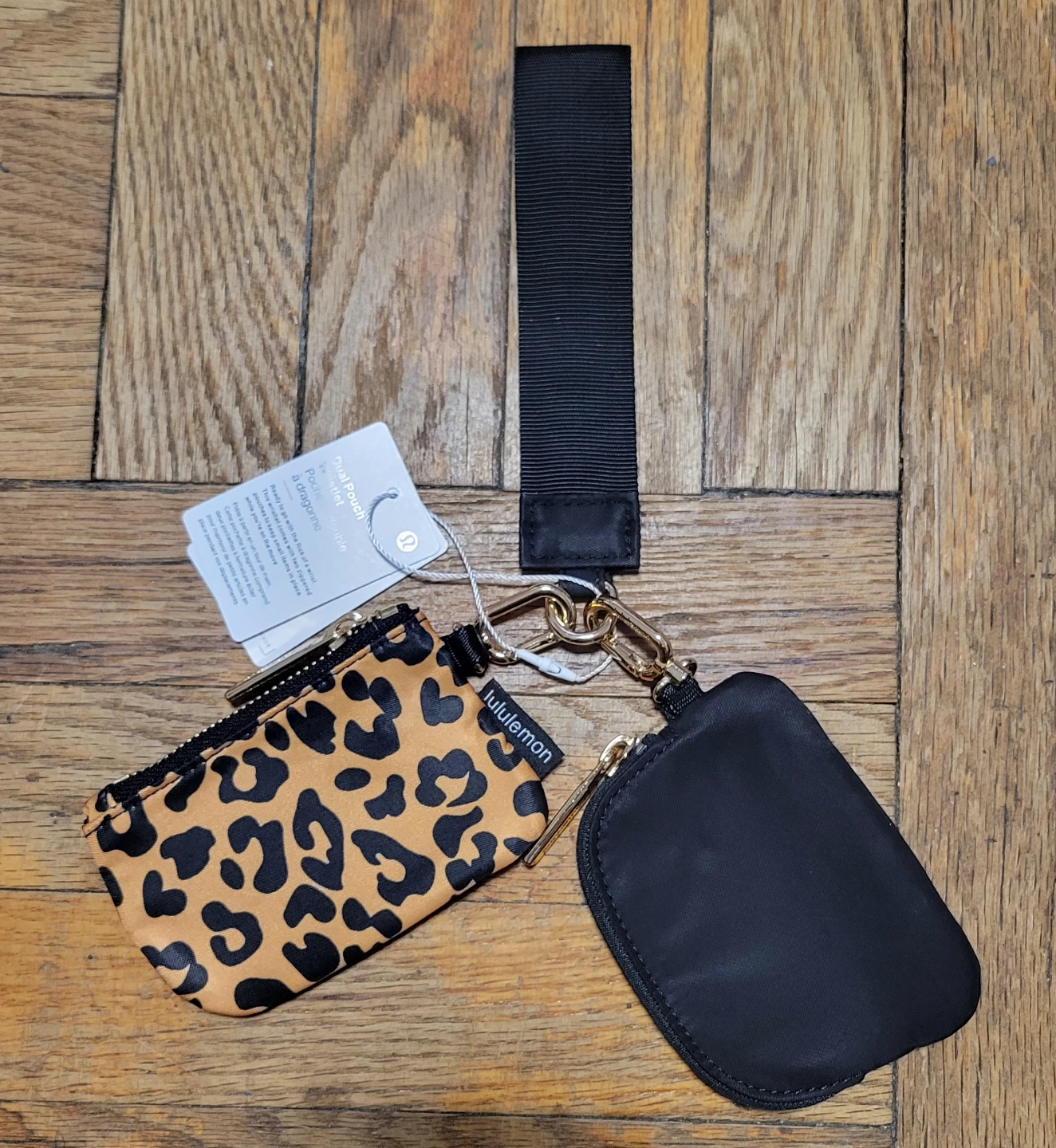 Lululemon Dust Pouch Wristlet Double - Black Leopard - photo 2