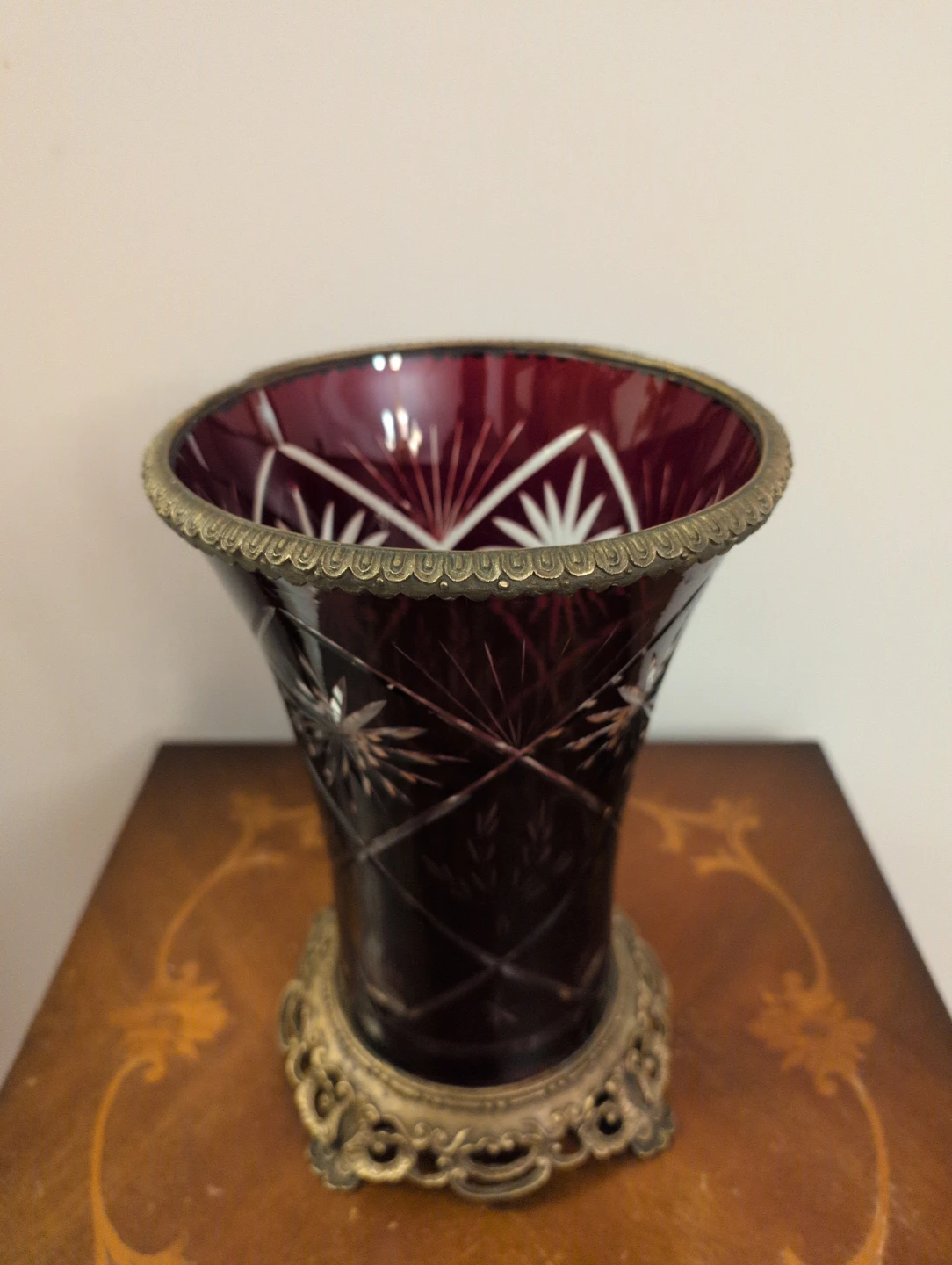 Decorative Cut Glass Vase