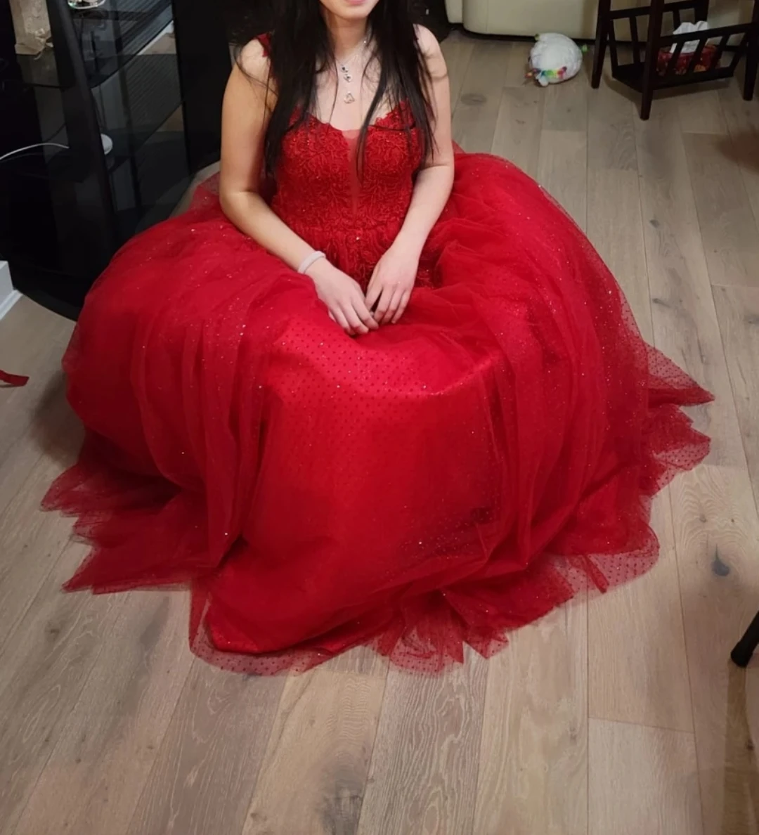 Red Sparkly Ball Gown - photo 2