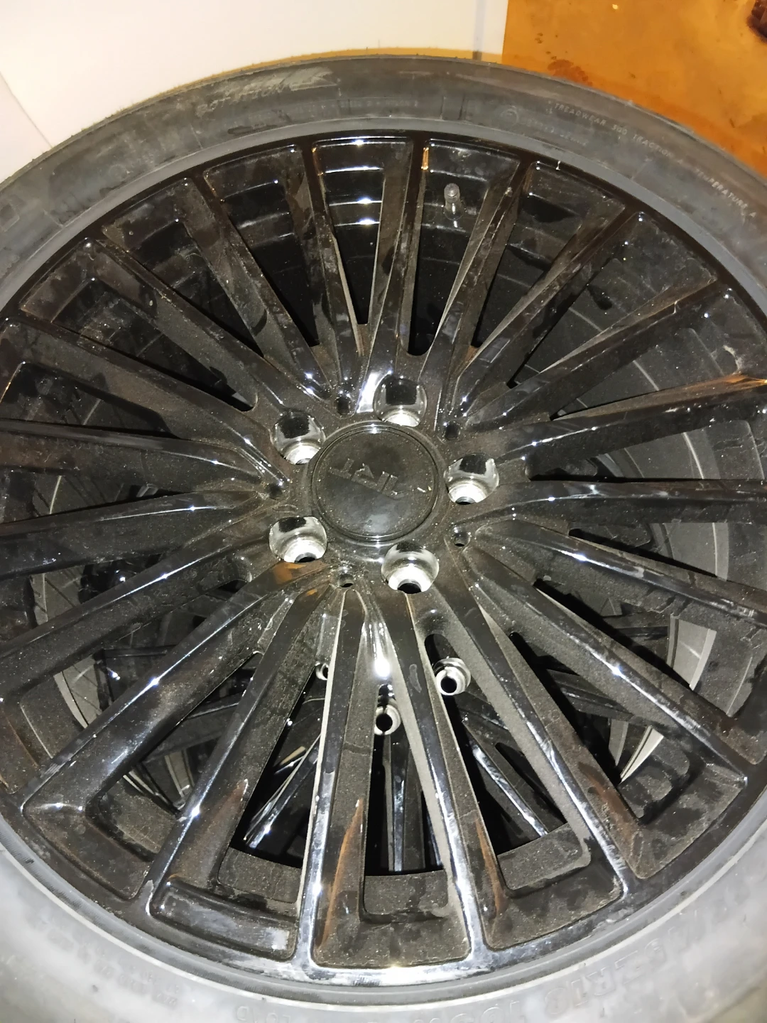Set of 4 Black Alloy Wheels and Tires 235/45ZR18 - photo 2