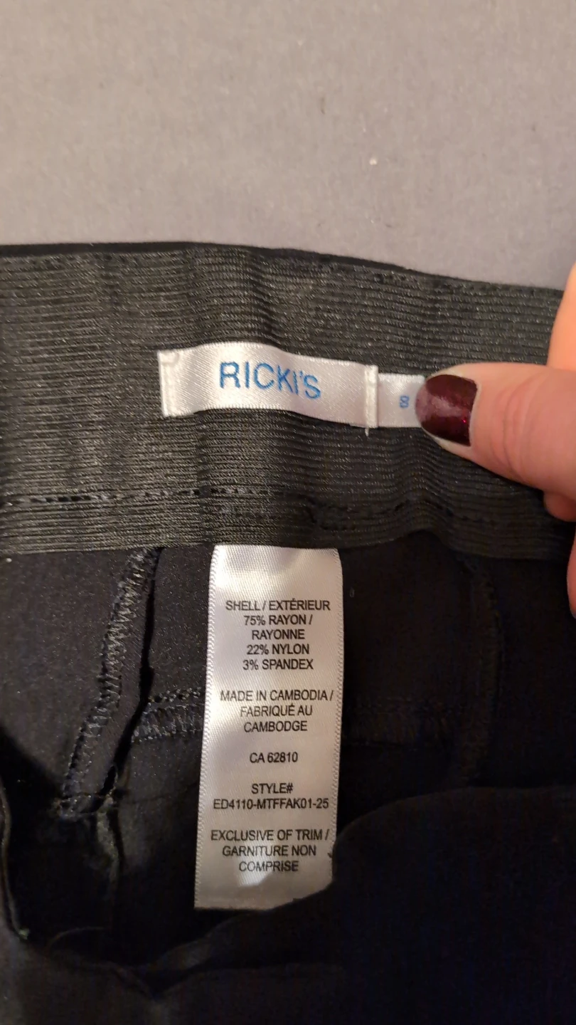 Ricki's Black Pants Size 8 - photo 2
