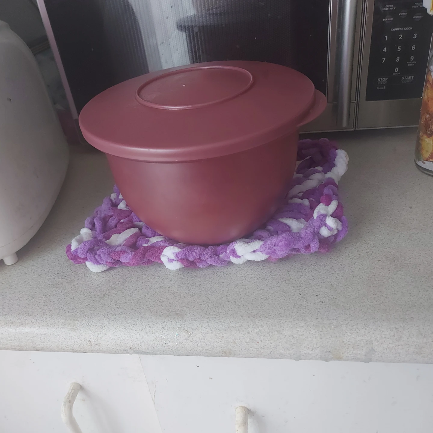 Purple White Rose Coaster
