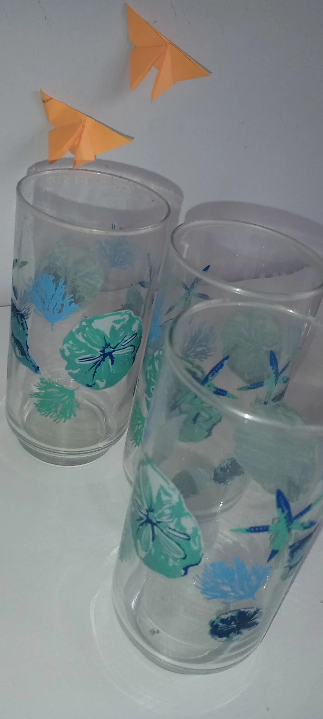 Set of 3 Vintage Nautical Tumbler Glasses - photo 4