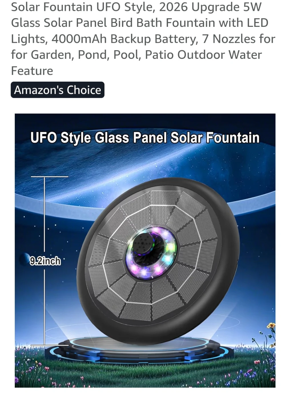 Solar fountain with lights*new* - photo 3