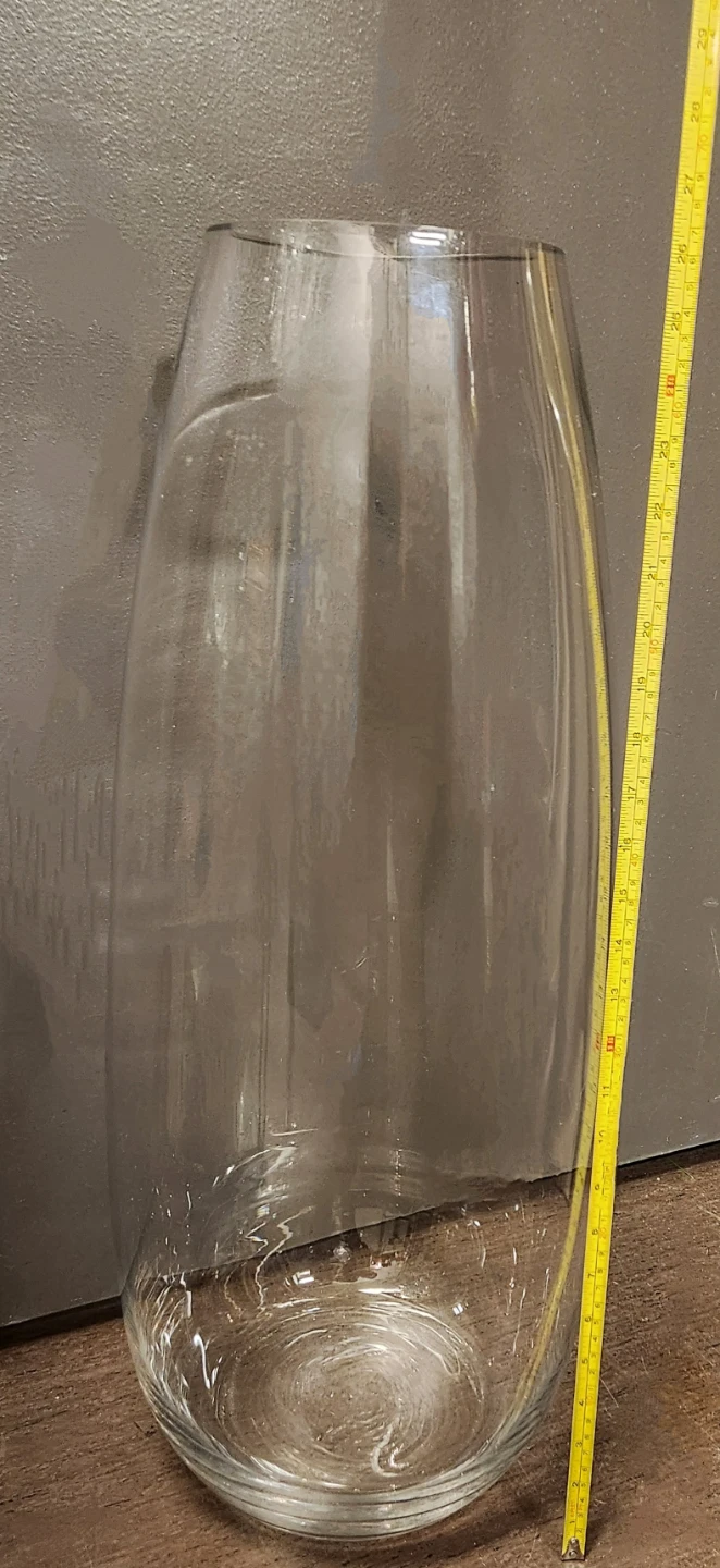 Large Clear Glass Vase
