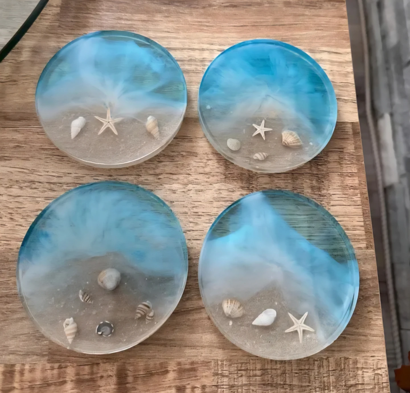 Resin Ocean Wave Coasters - Set of 4 - photo 5