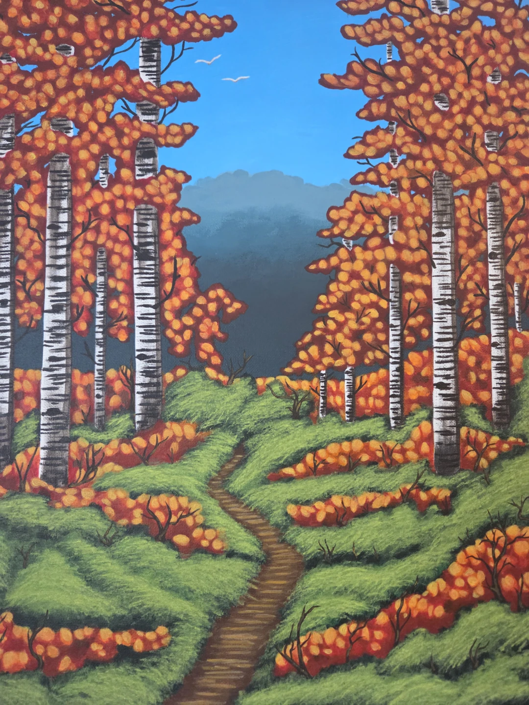 Autumn Forest Landscape Painting - photo 2