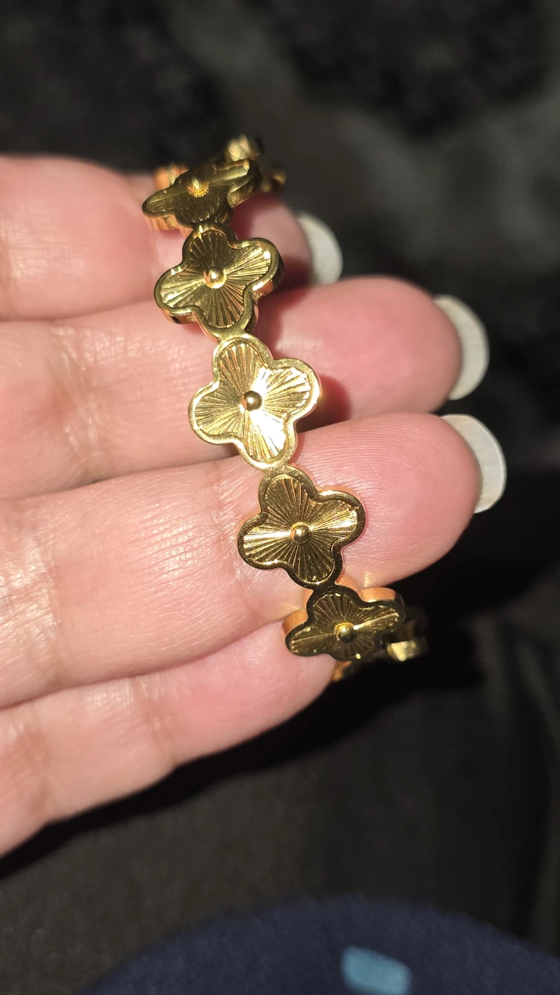 Gold-plated Bracelets with Rhinestones - photo 3