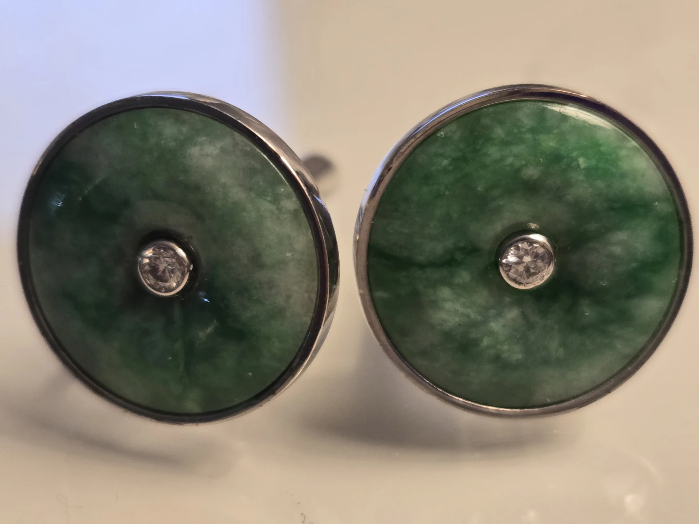 Jade and Diamond Cufflinks - photo 3