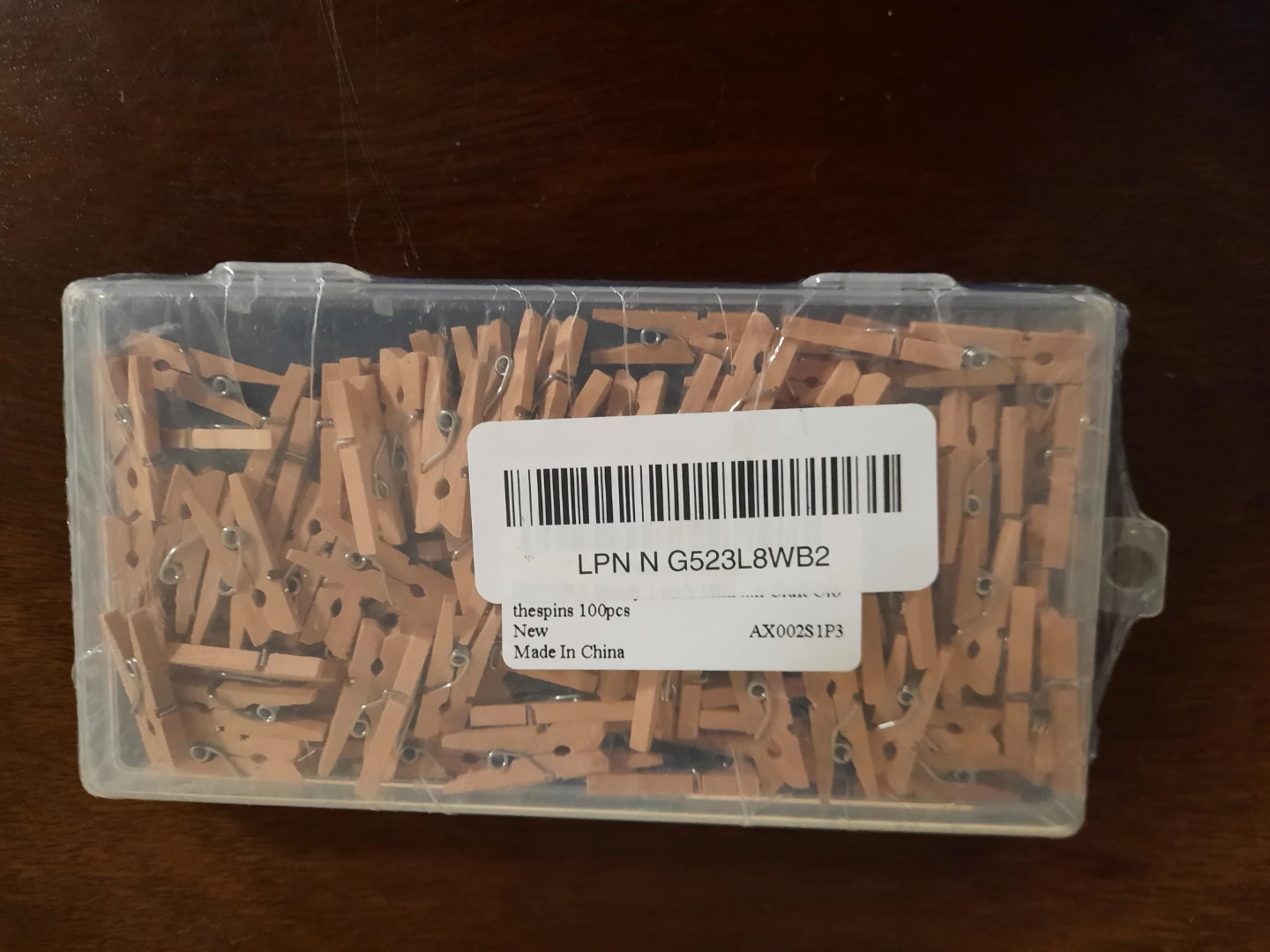 100pcs Mini Wooden Clothespins