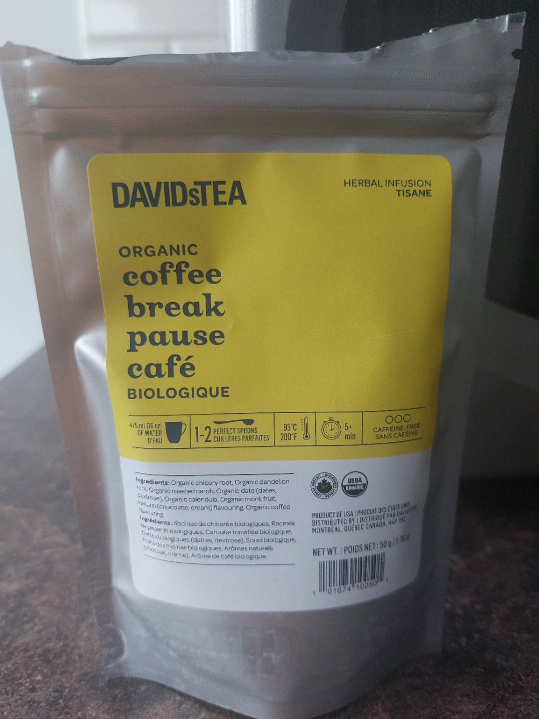 DAVIDsTEA Organic Coffee Break Herbal Tea