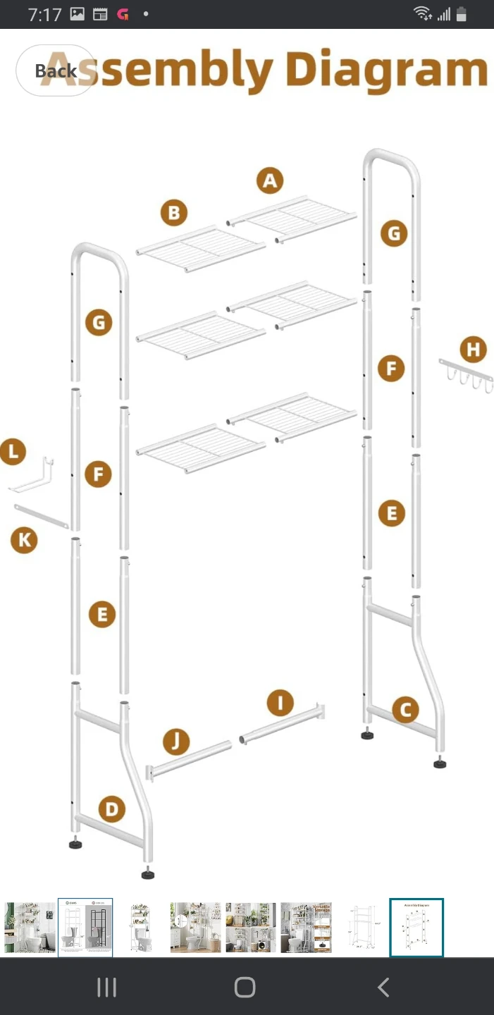 Simple Trending 3 Tier Bathroom Organizer Shelf - White - photo 2
