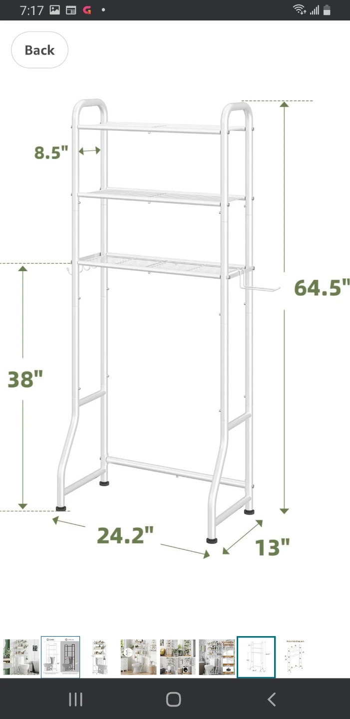 Simple Trending 3 Tier Bathroom Organizer Shelf - White - photo 3