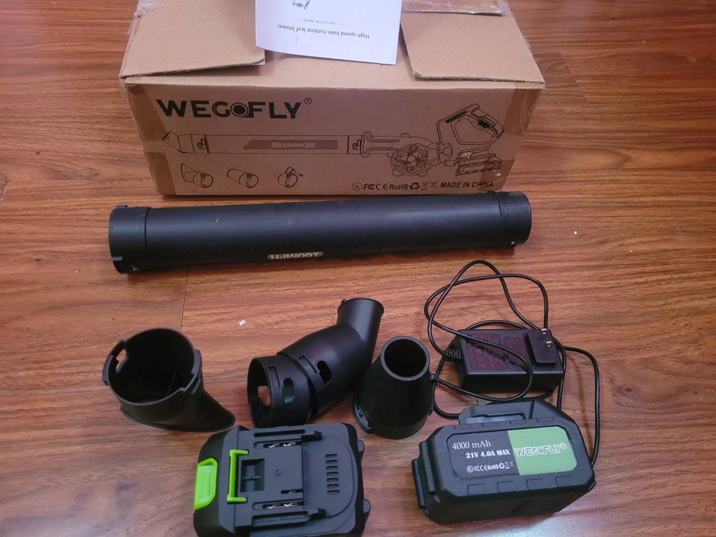WEGOFLY 160 MPH Cordless Leaf Blower with 2 Batteries - photo 5