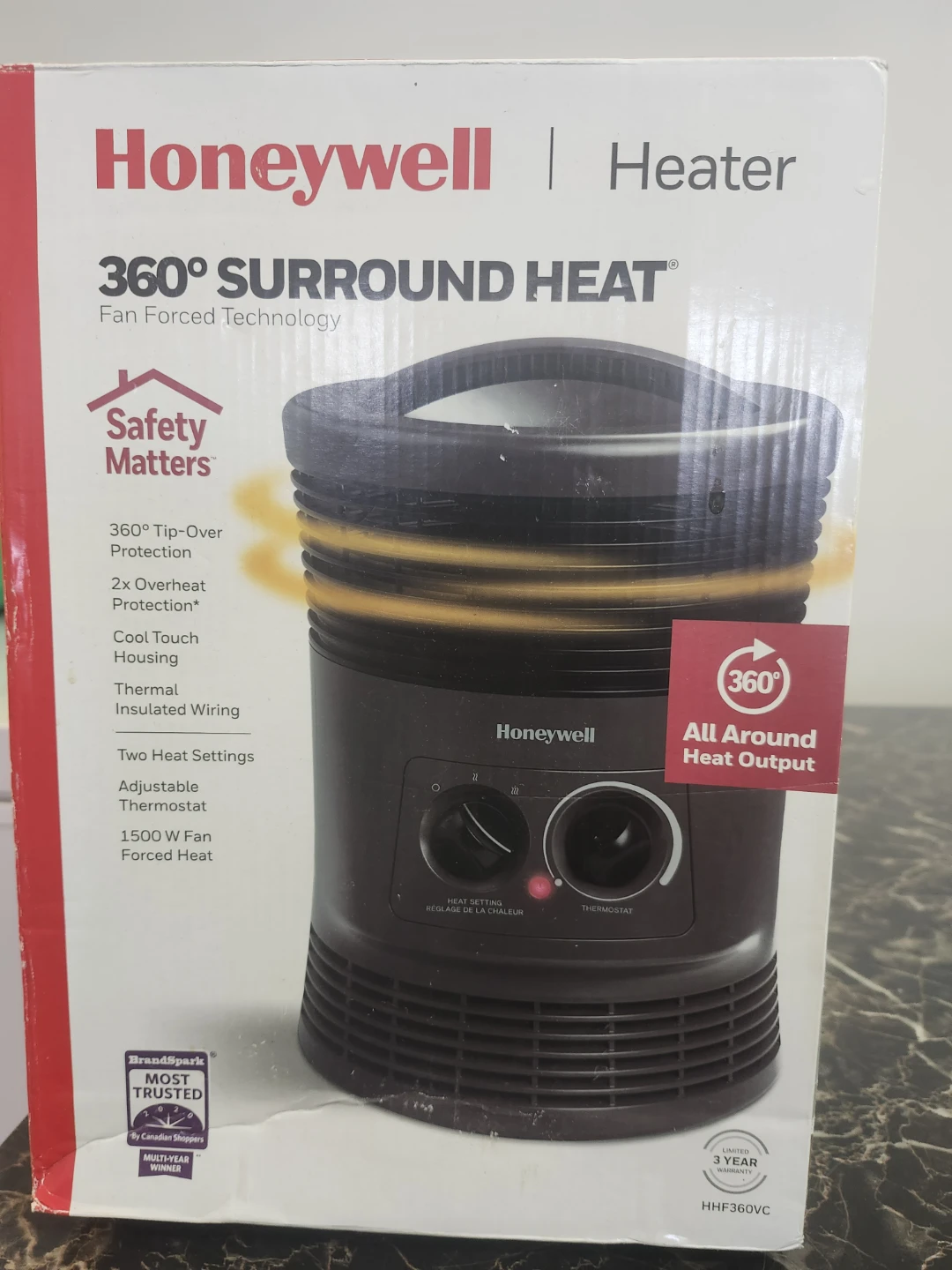 Honeywell 360° Surround Heat Fan Forced Heater - photo 2