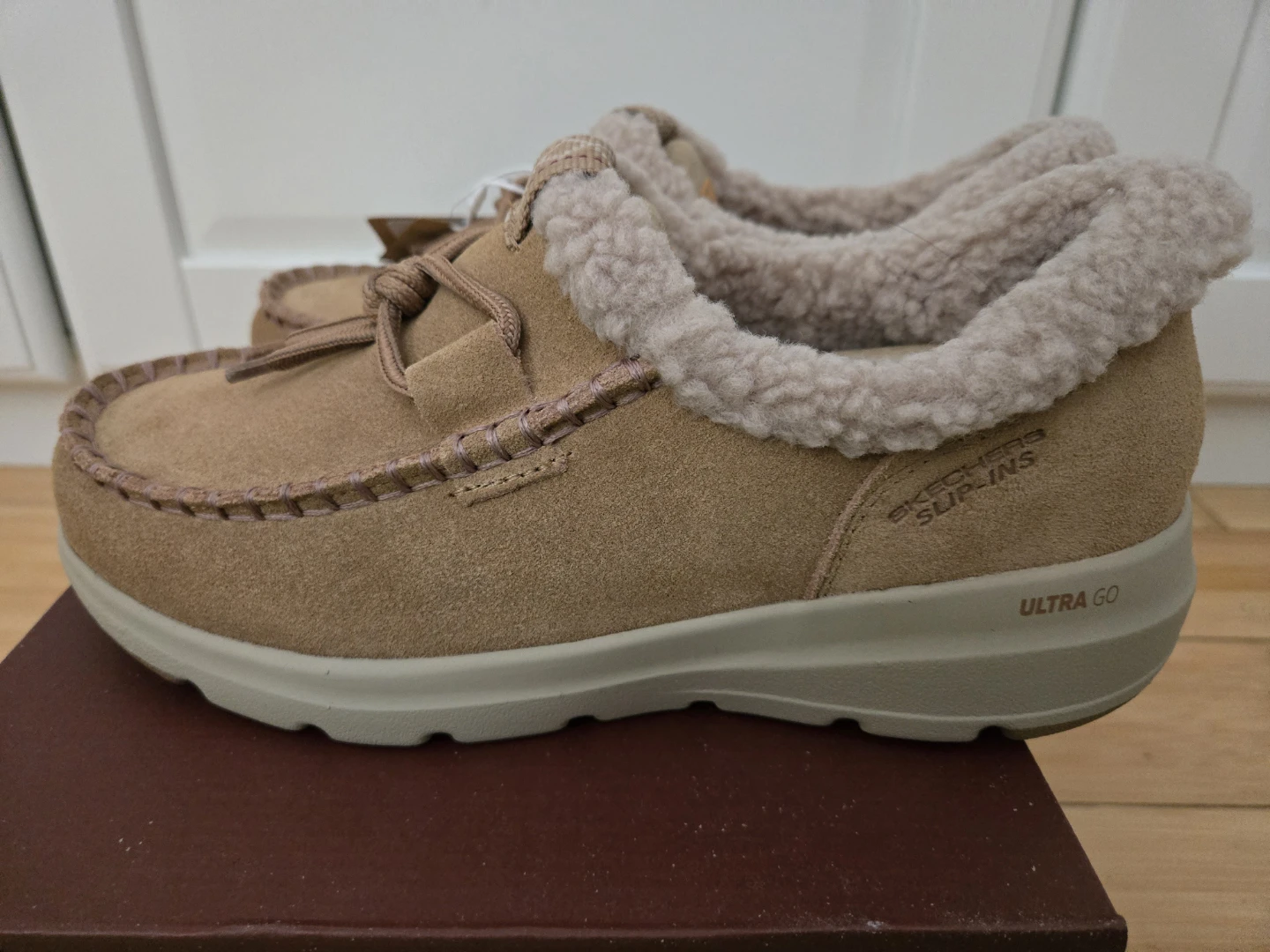 Skechers Slip-Ins loafers in tan. - photo 4