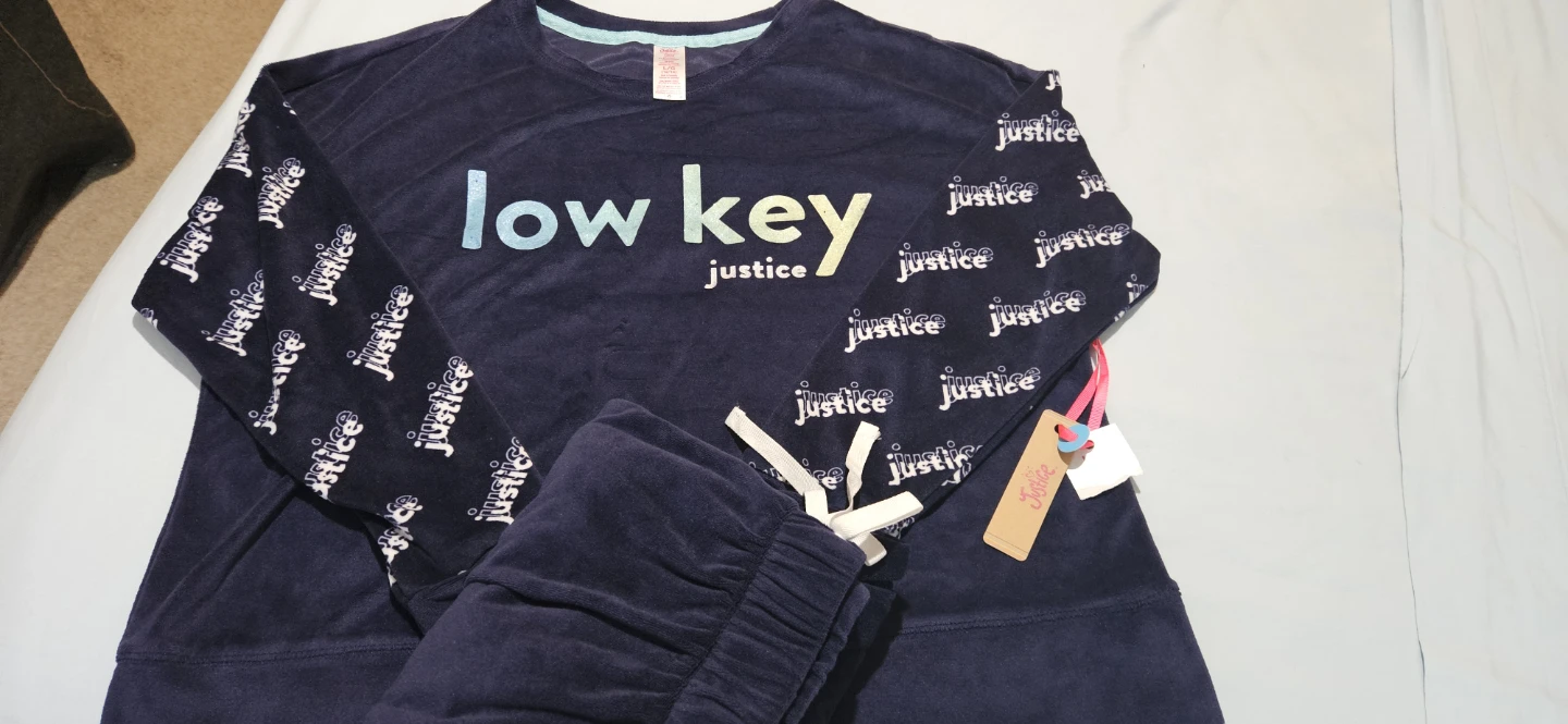 Justice Sleep "Low Key" Pyjama Set Size L/G (12/14)