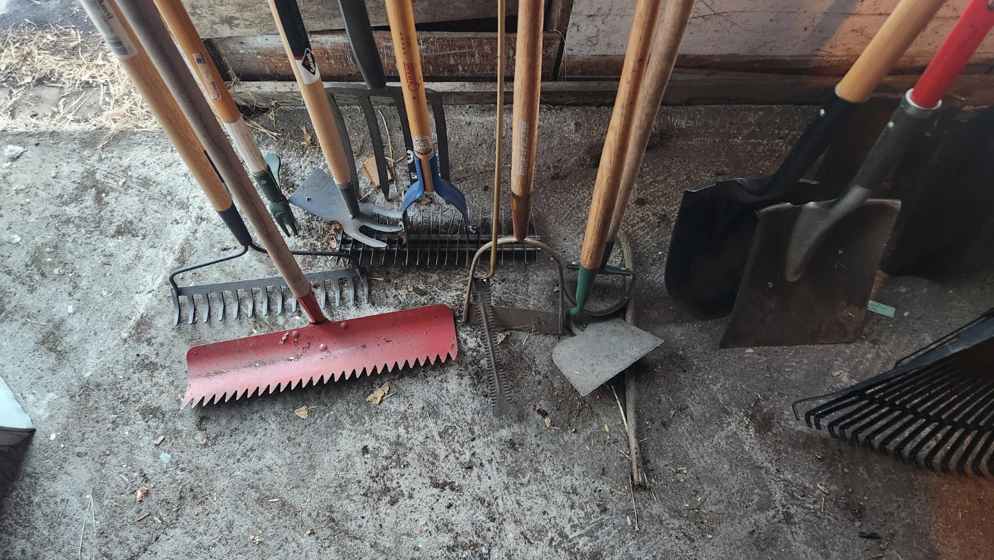 Garden Tool Lot - Rakes, Shovels, and More - photo 3