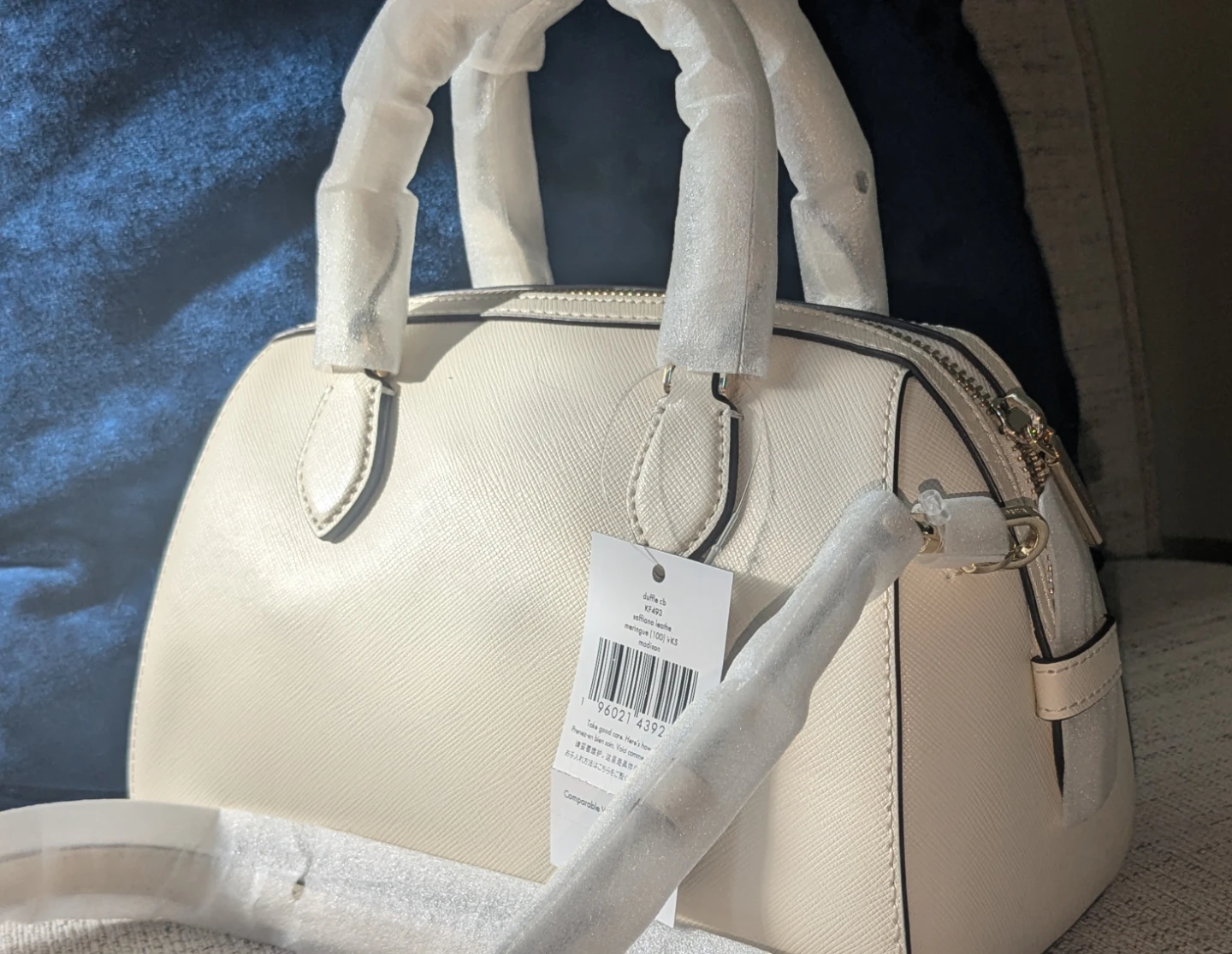 Kate Spade Duffel CB Leather Satchel - White - photo 4