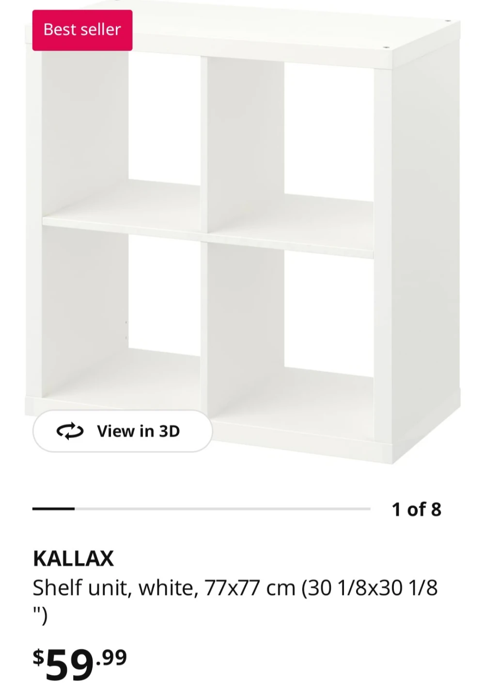 IKEA KALLAX Shelf Unit - White