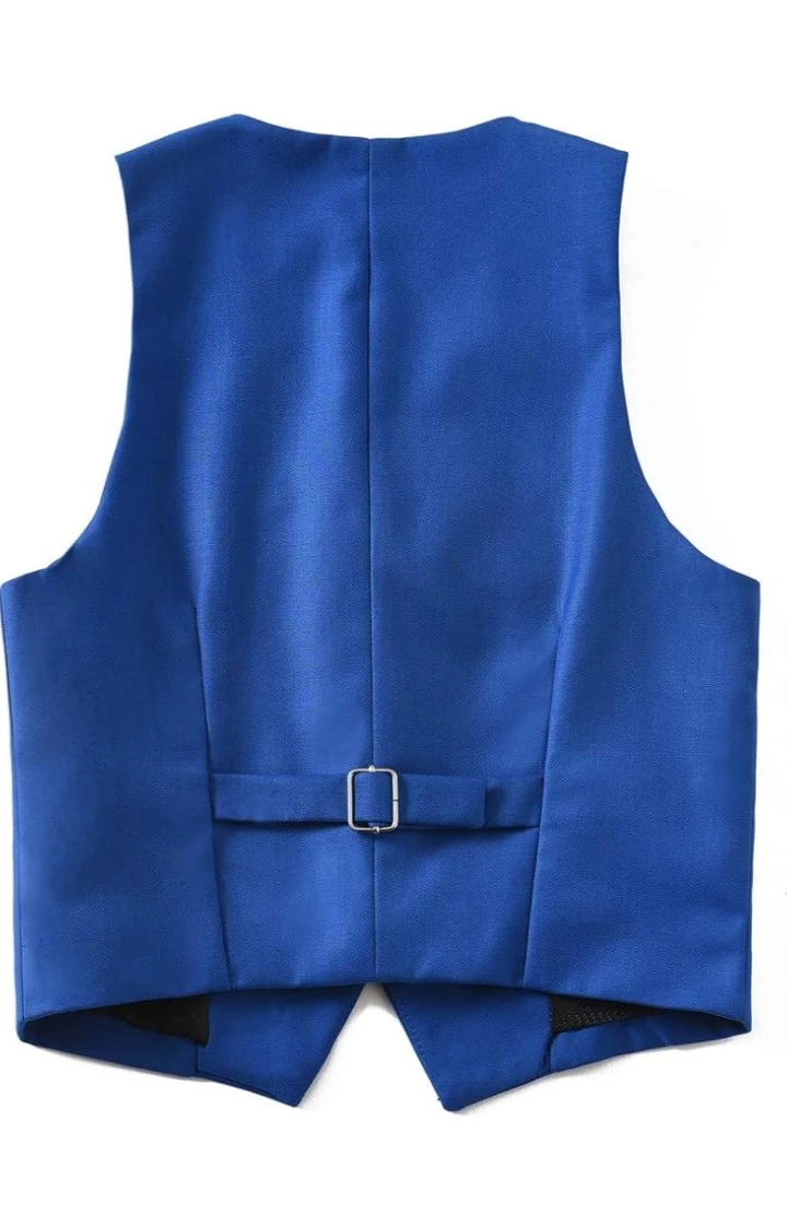VISACCY Boys' Royal Blue Adjustable Waist Suit Vest - photo 3