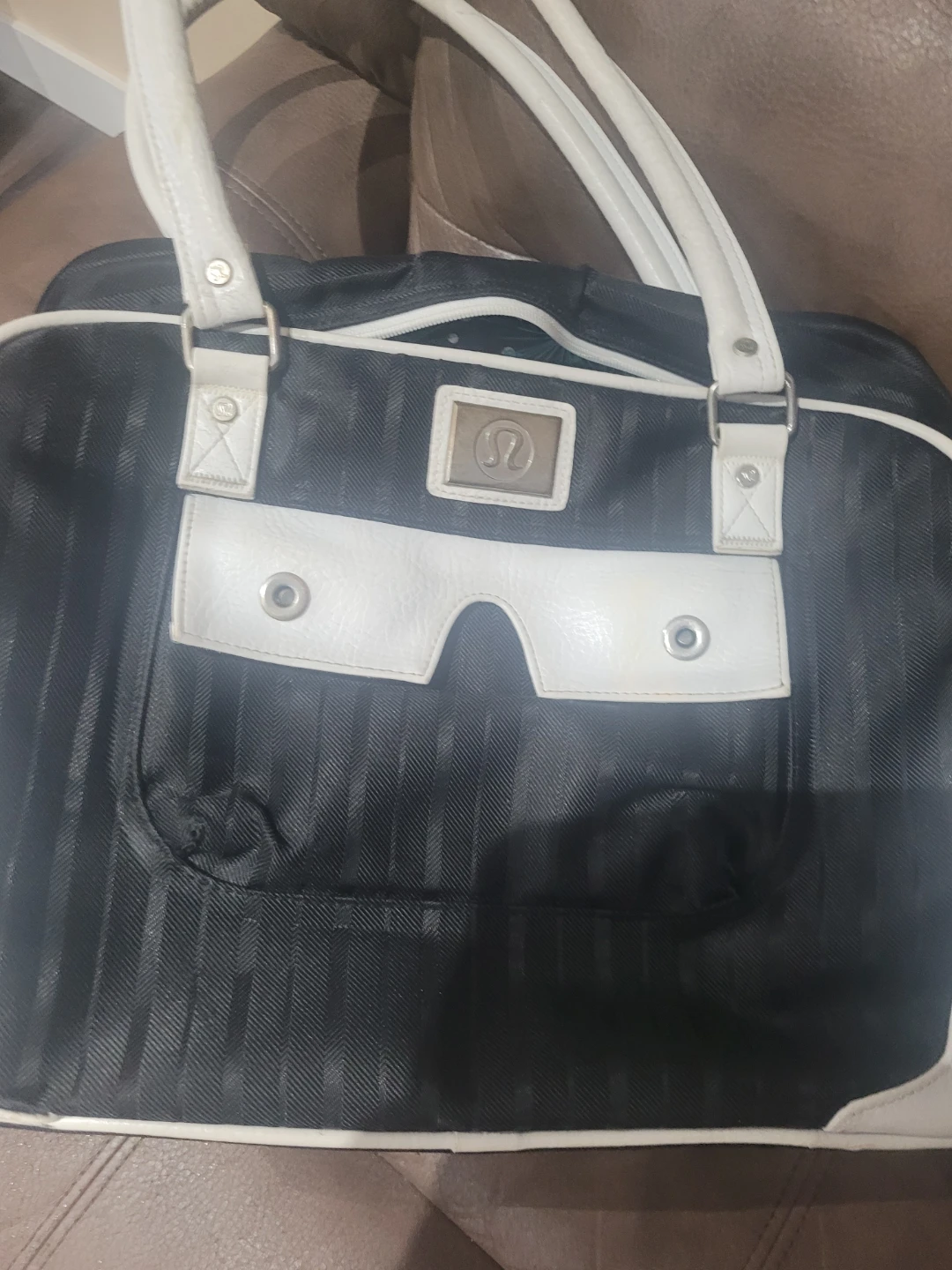 Lululemon Black & White Duffel Bag
