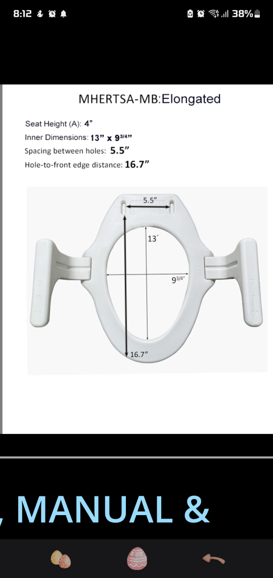 MOBB Health Care 4" Elongated RTS Toilet Seat Raiser - photo 3