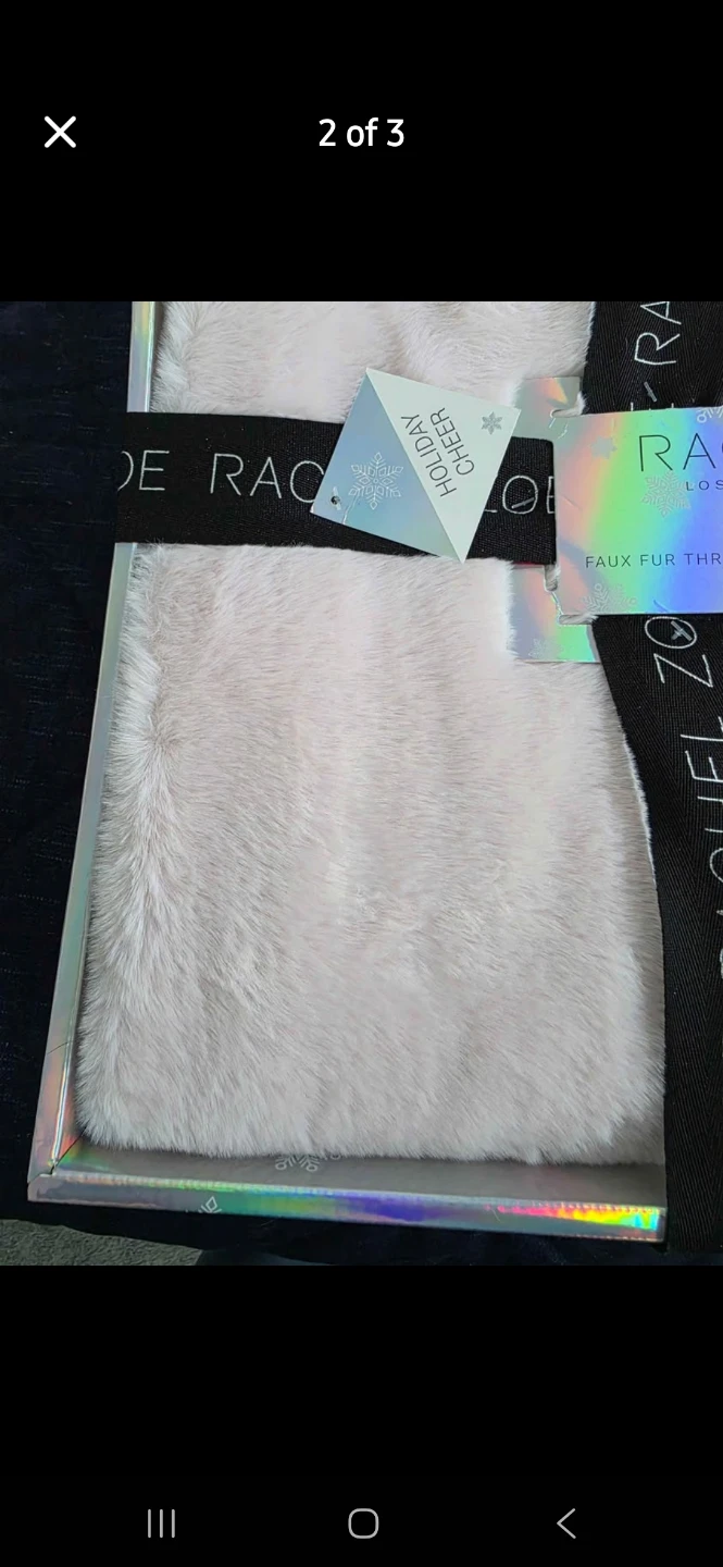 Rachel Zoe Luxe Faux Fur Throw - light pink - photo 2