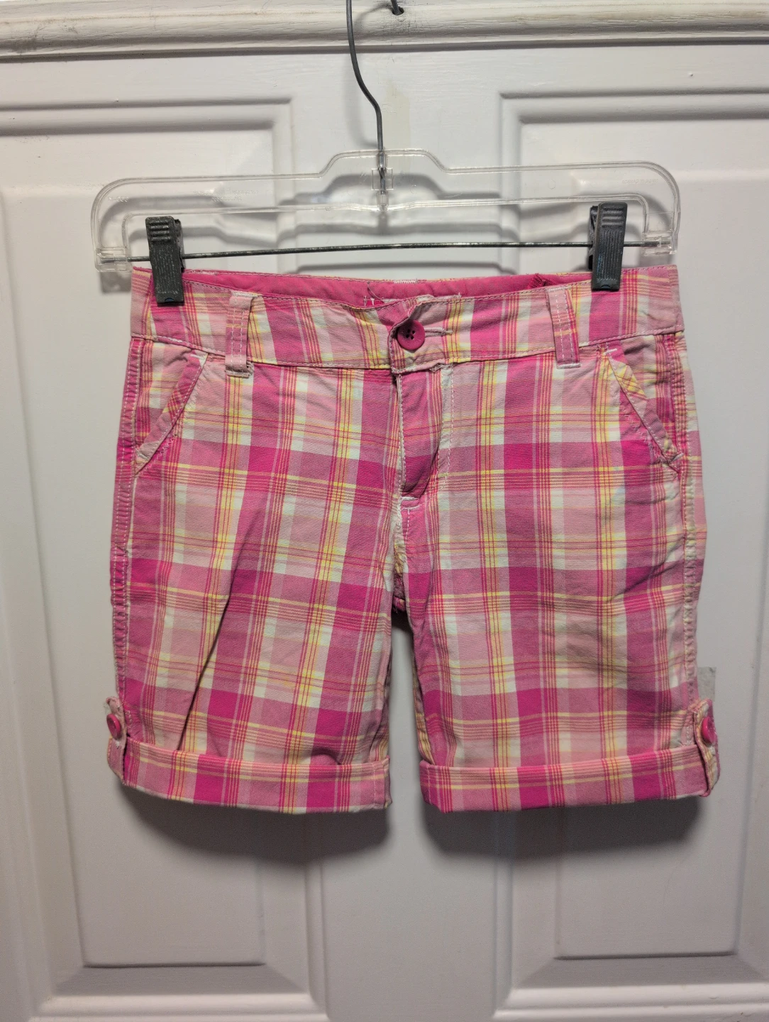 Liva A Little Pink Plaid Shorts Size 10