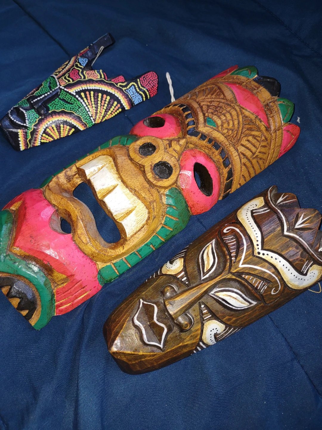 Set of 3 Decorative Wooden Masks - photo 4