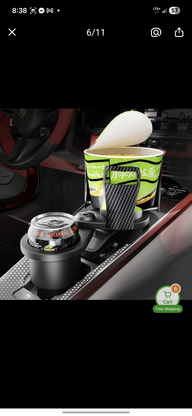 Adjustable Car Cup Holder with Phone Mount - photo 2