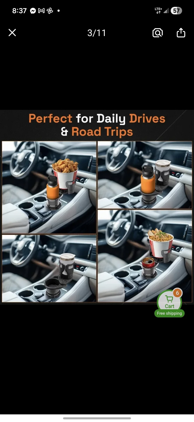 Adjustable Car Cup Holder with Phone Mount - photo 3