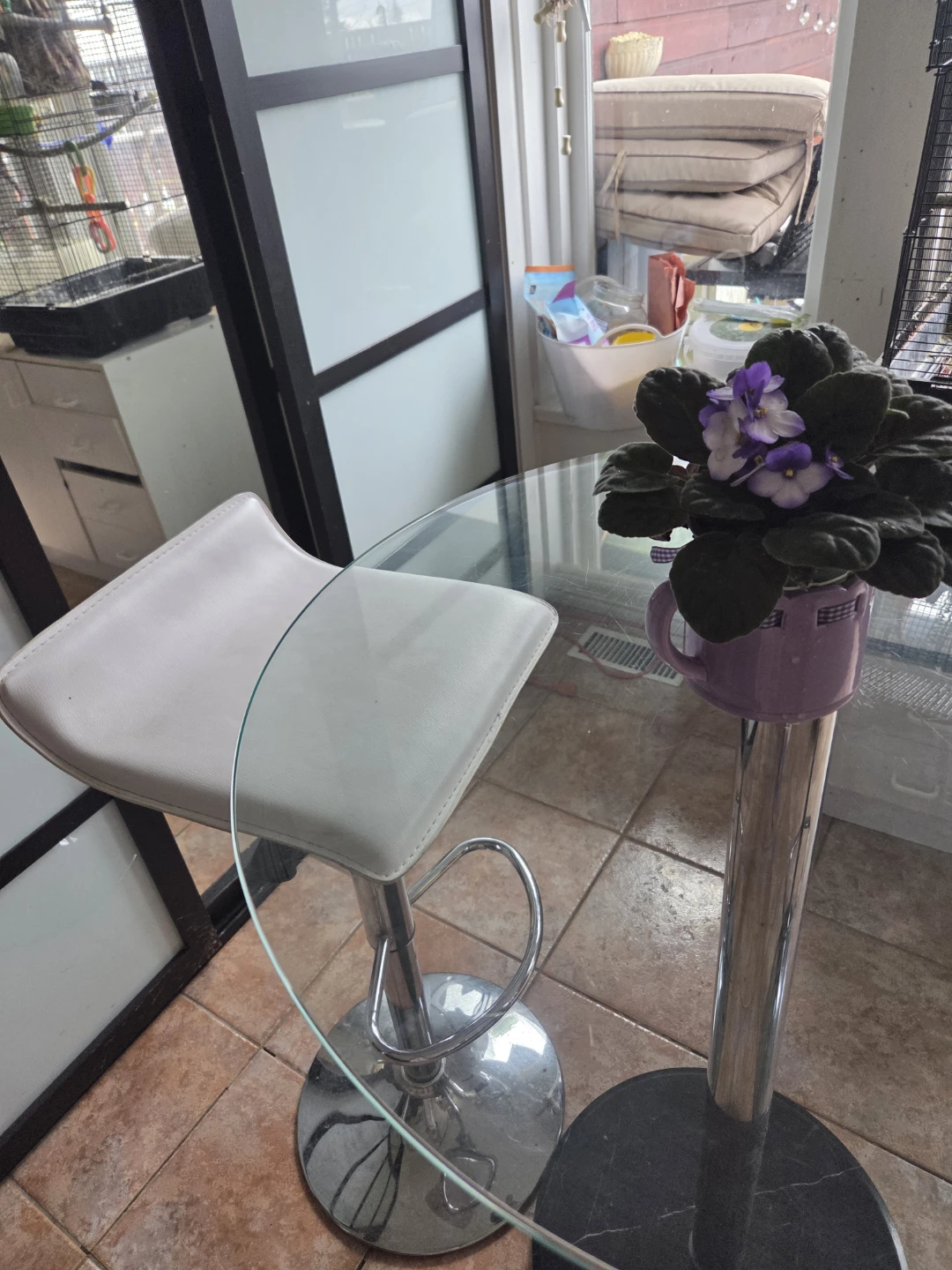 Adjustable Bar Stools - Set of 2 - White - photo 2