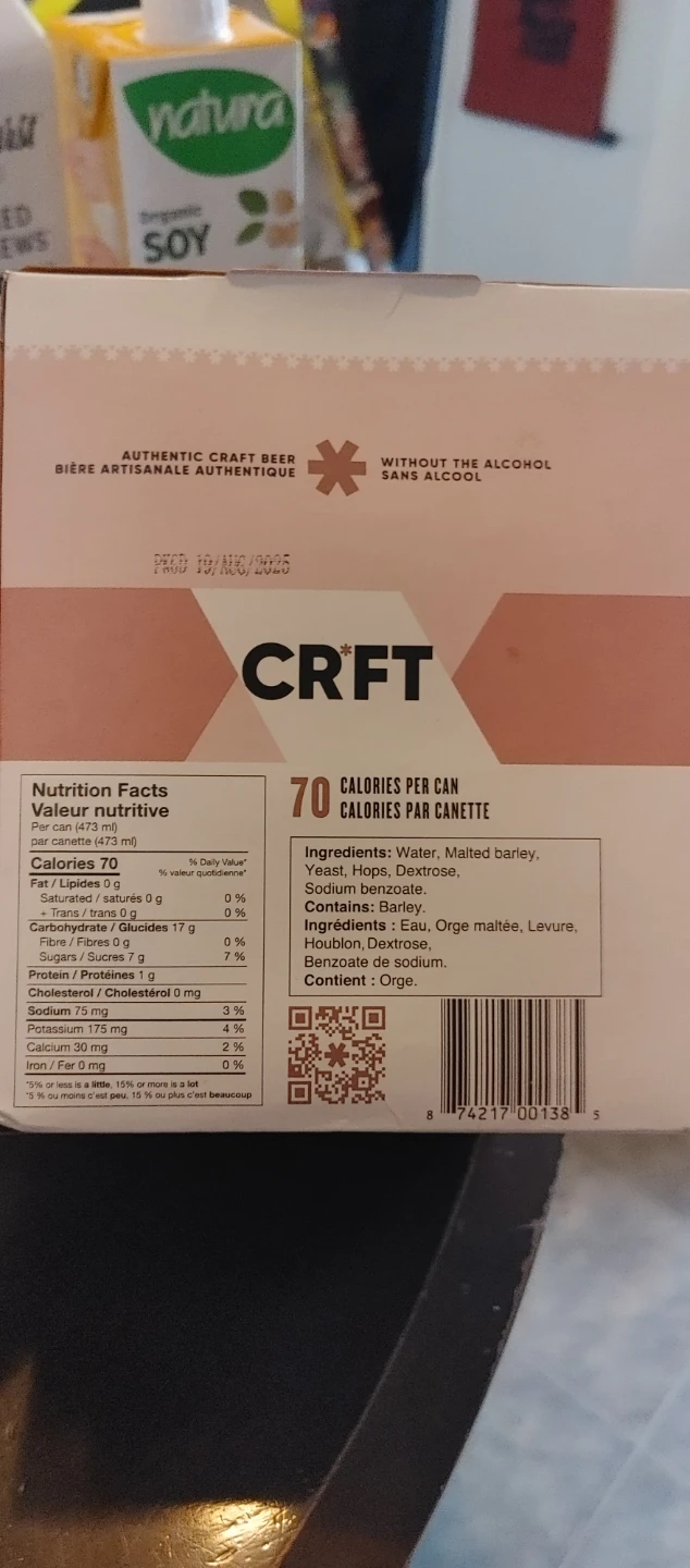CRFT Velvety Stout Non-Alcoholic Beer 4 x 473 mL Cans - photo 2