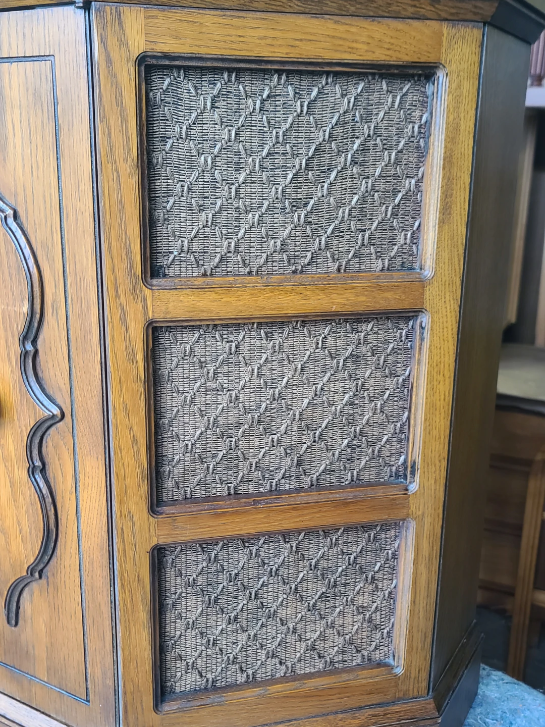 Vintage Stereo Cabinet with Wood Doors - photo 5