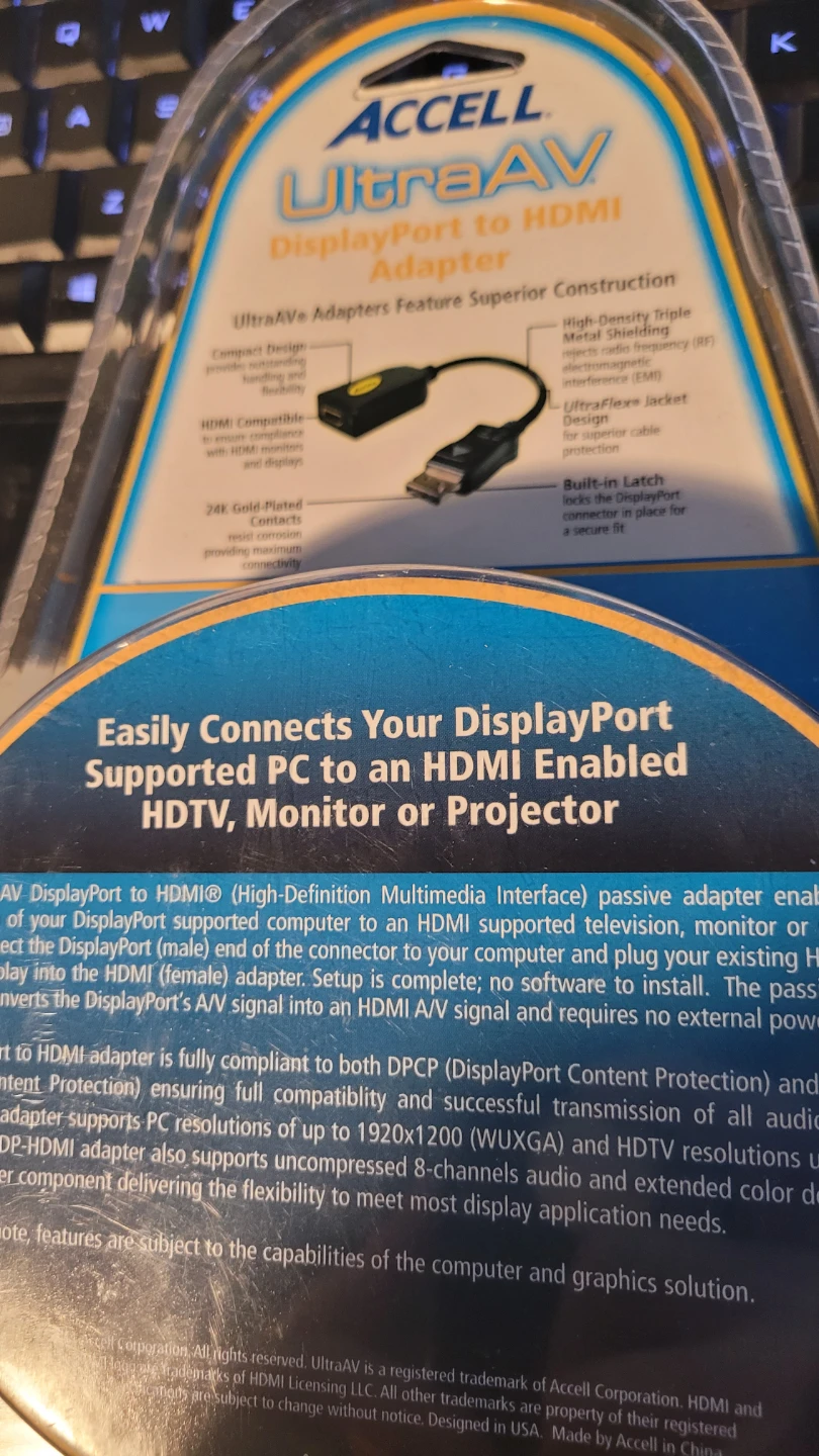 Accell UltraAV DisplayPort to HDMI Adapter - photo 3