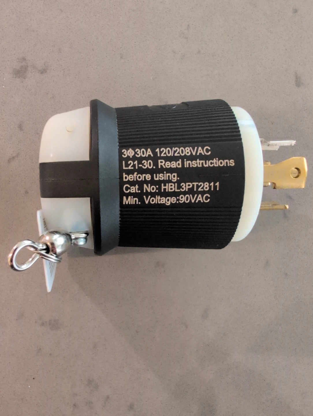 Hubbell 30A 120/208VAC L21-30 Plug - photo 2