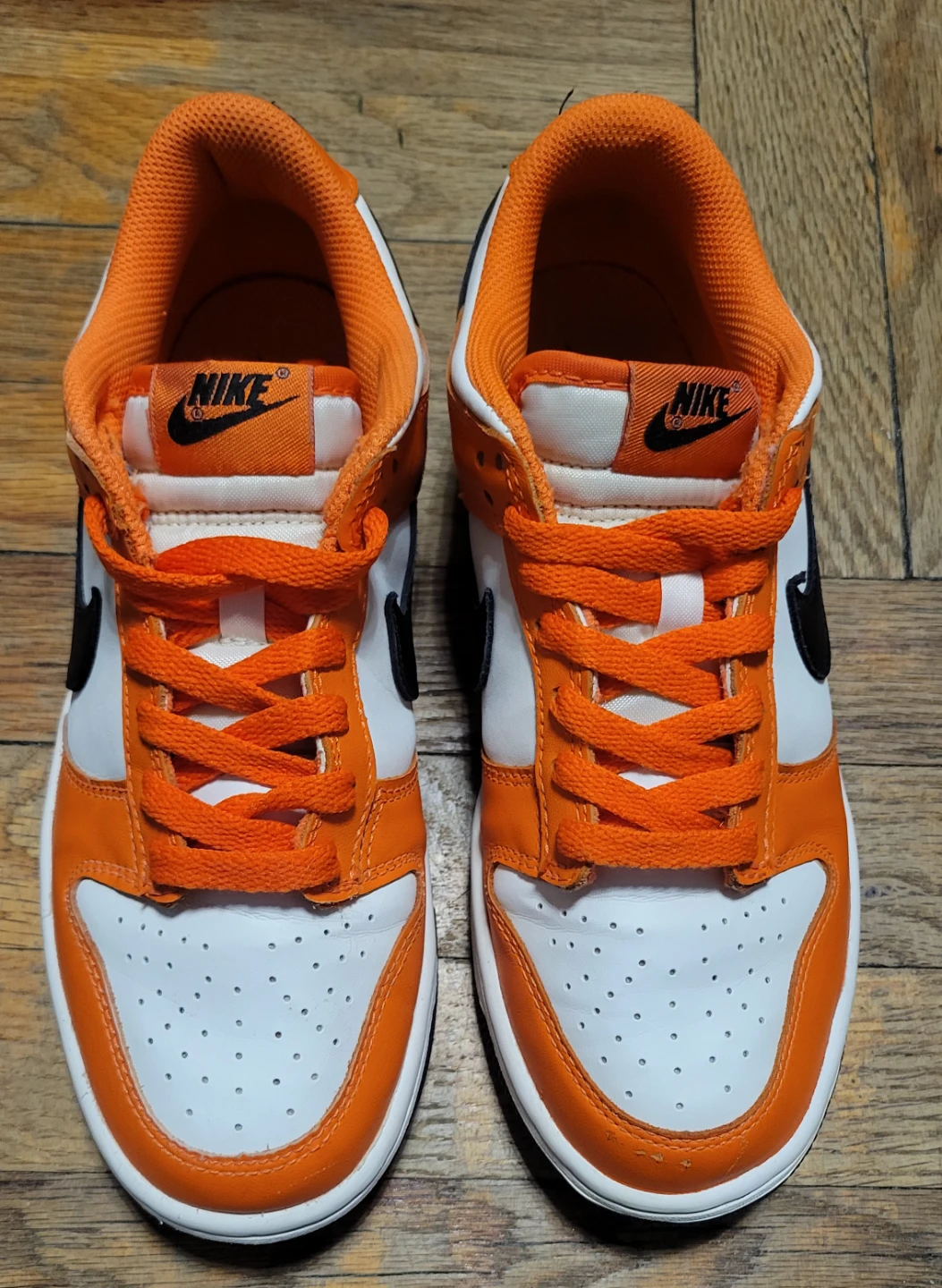 Nike Dunk Low Orange White Black Youth Size 7Y