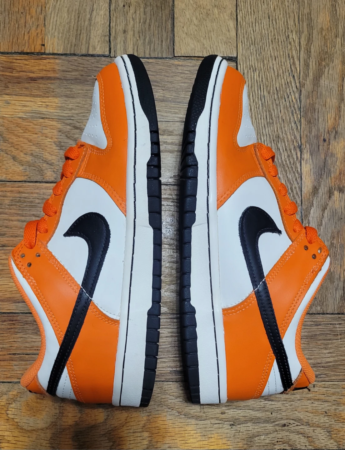 Nike Dunk Low Orange White Black Youth Size 7Y - photo 4