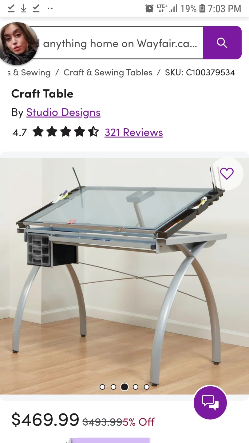 Studio Designs Futura Craft Station Drawing Table - photo 4