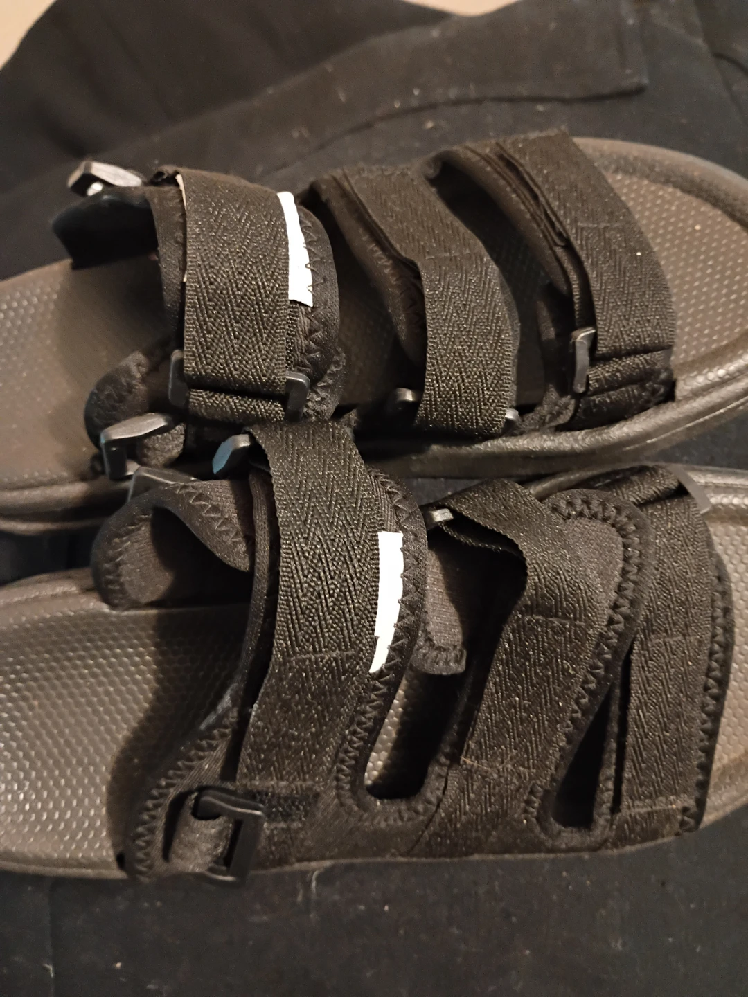 Black Adjustable Strap Sandals
