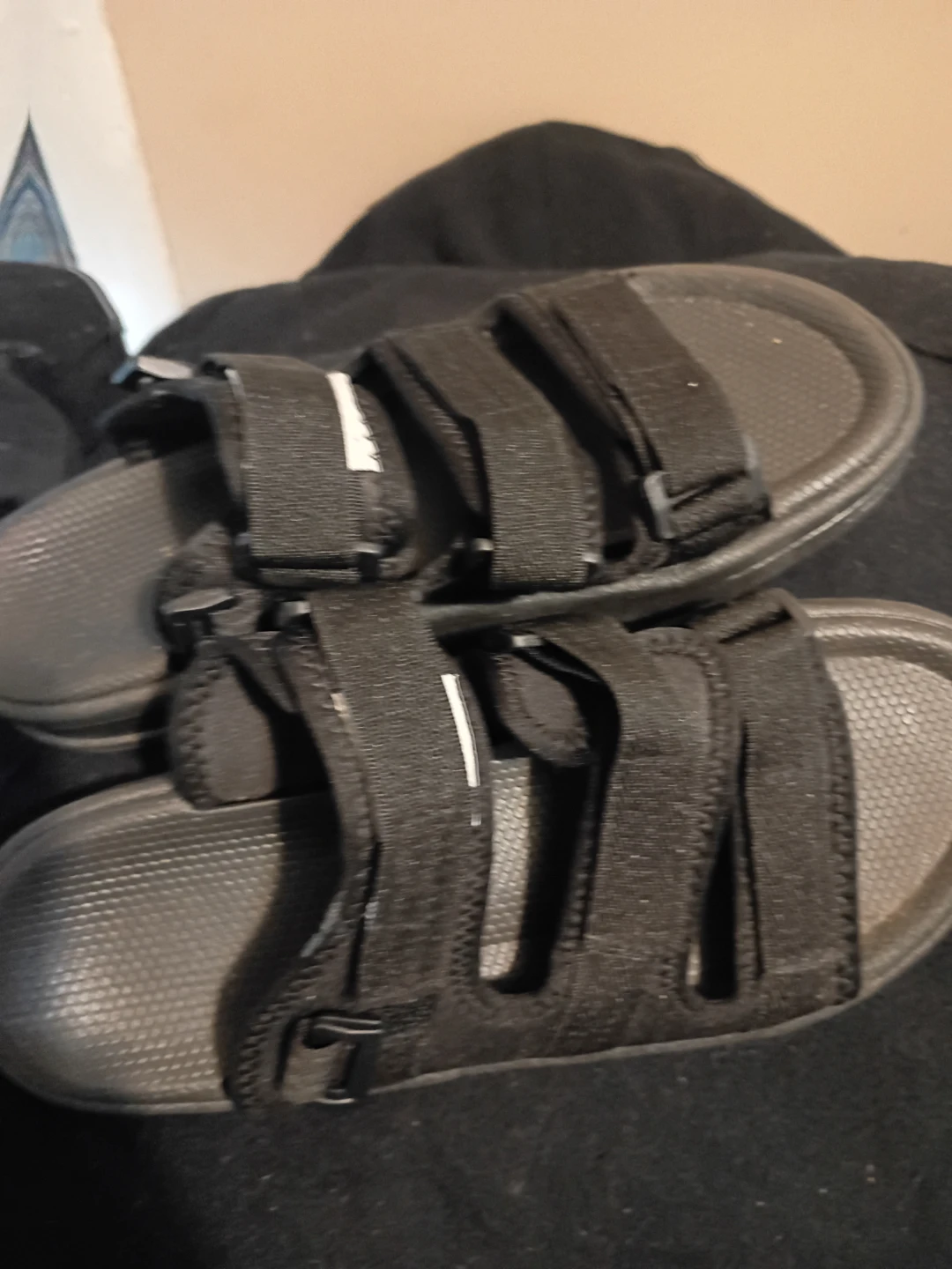Black Adjustable Strap Sandals - photo 3