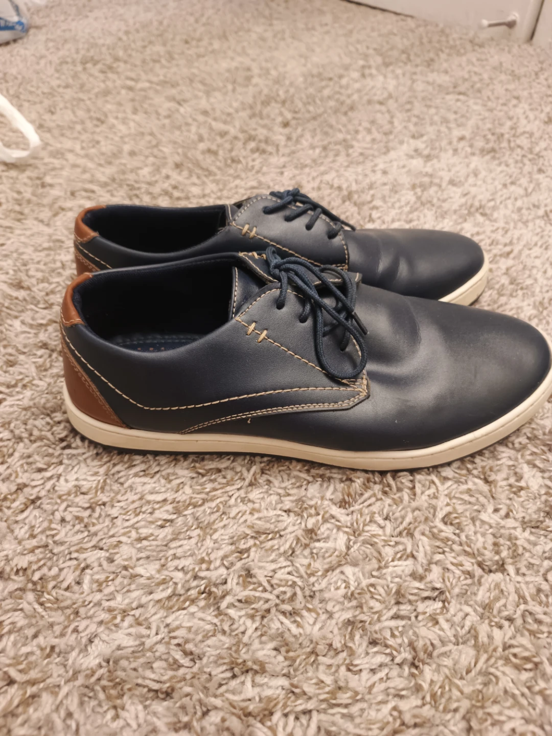 Men's Navy Blue & Brown Shoes - photo 3