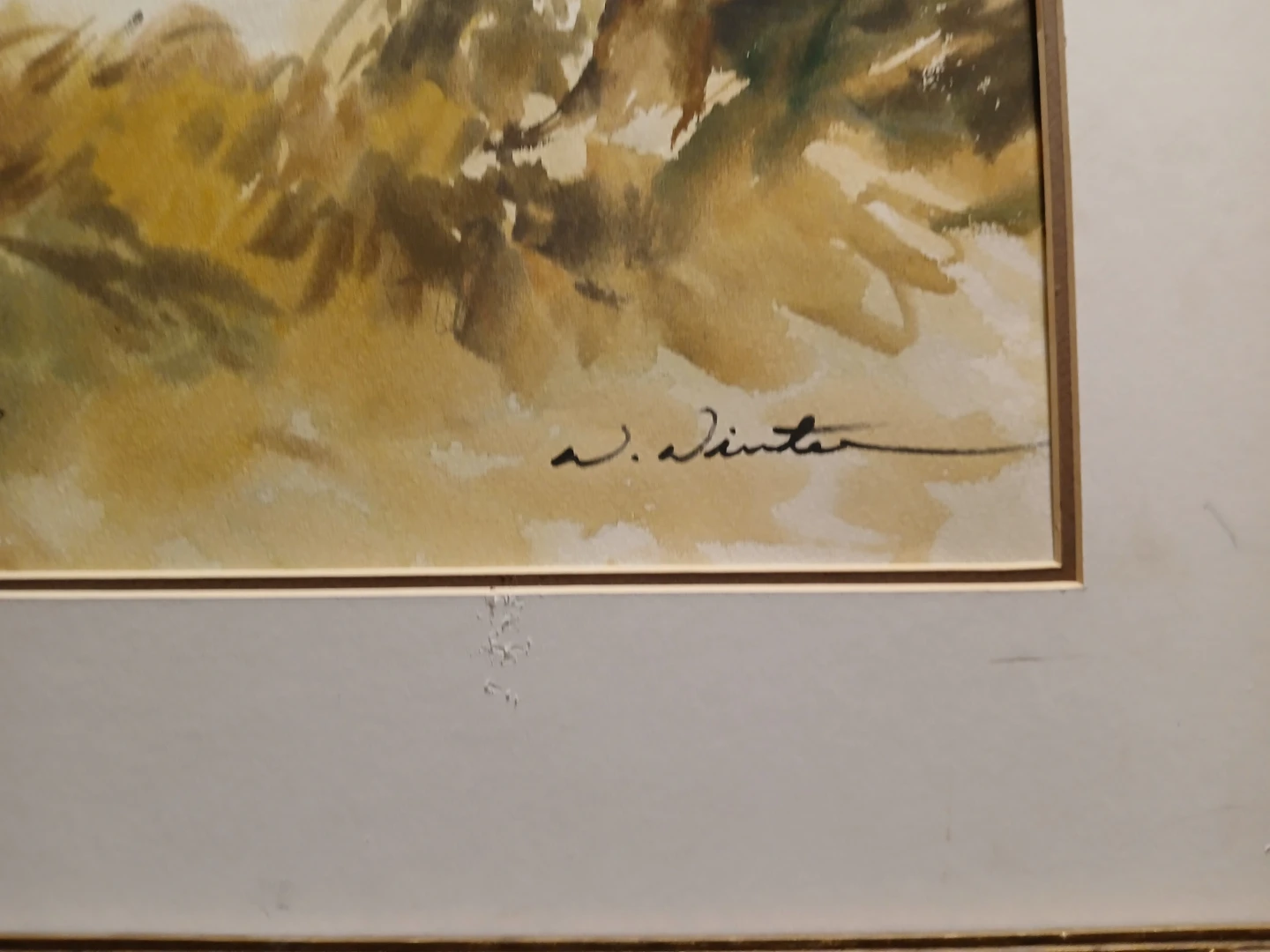 W. Winter Original Watercolor Painting - photo 2