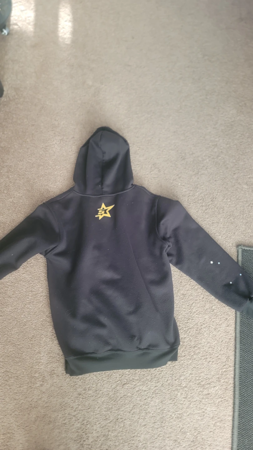 Black Hoodie with Spiderweb Graphic
