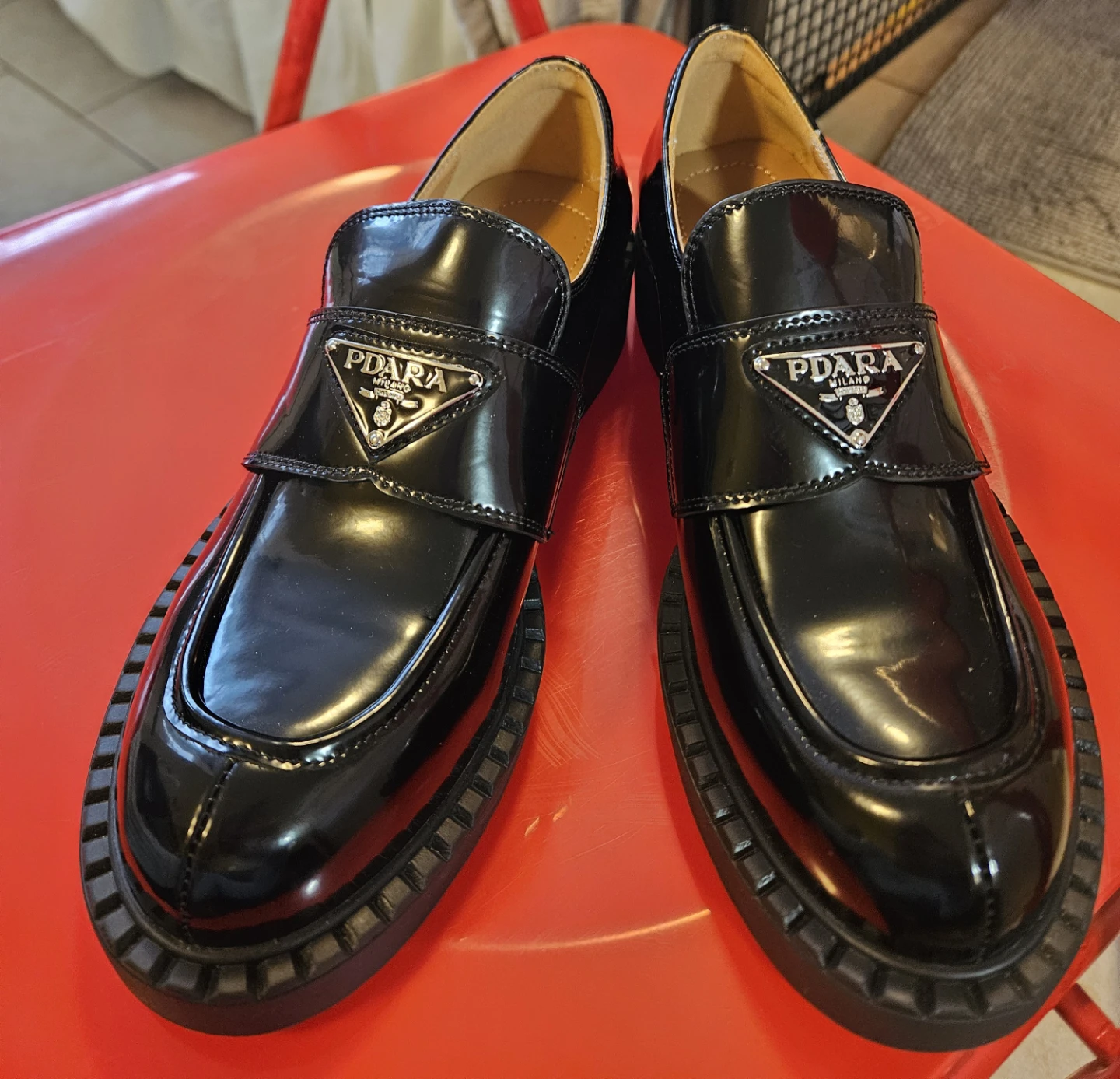 Black Patent Loafers - Size 38 - photo 2