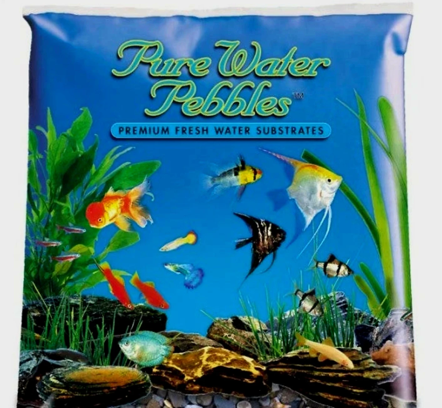 Pure Water Pebbles River Jack Fresh Substrate 5 Lbs Black Frost