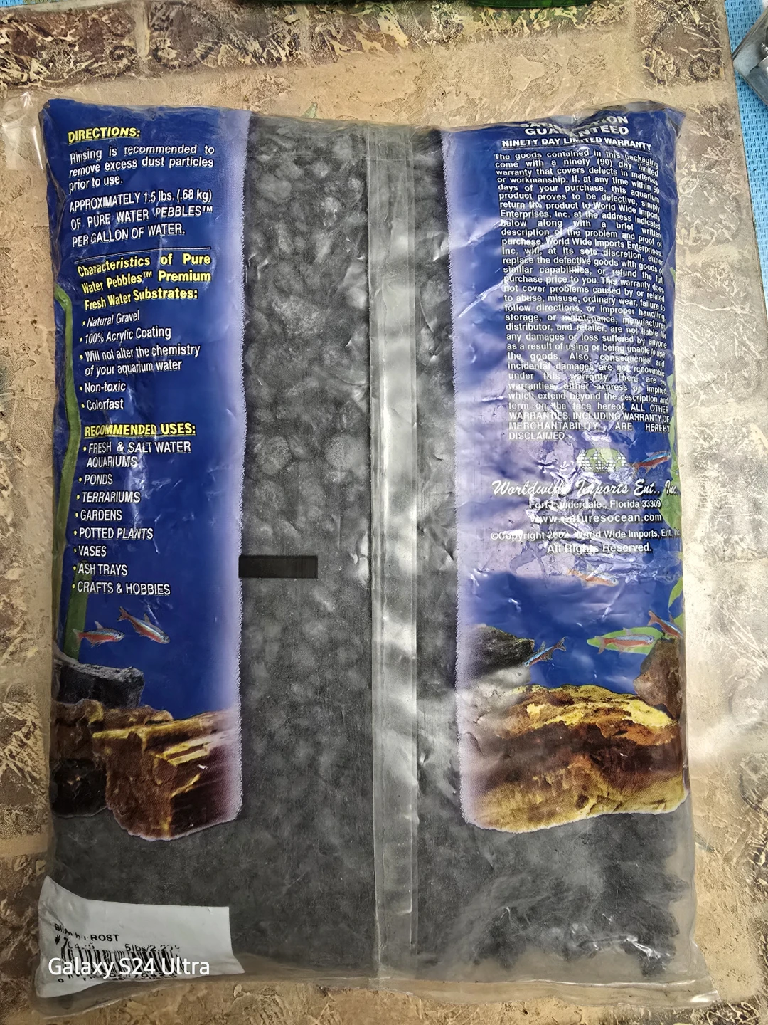 Pure Water Pebbles River Jack Fresh Substrate 5 Lbs Black Frost - photo 3