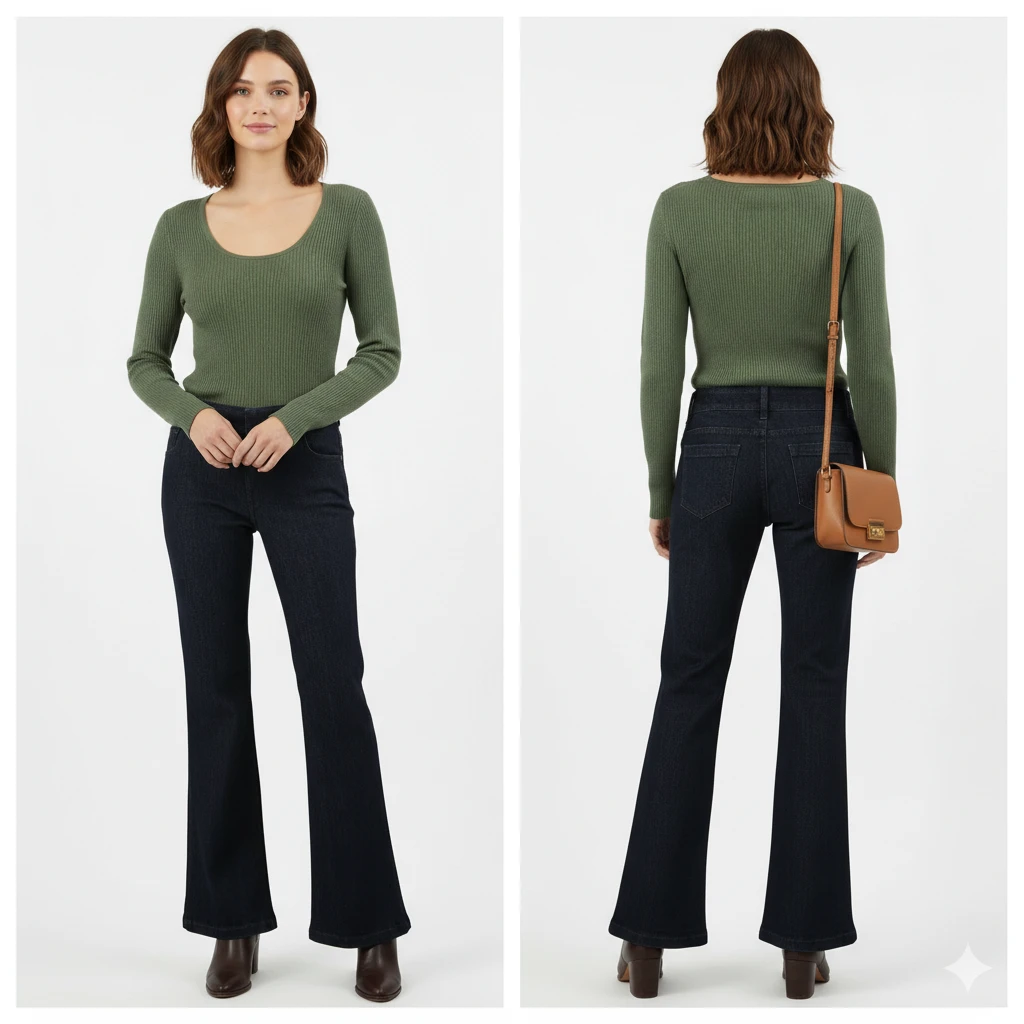 BNWTT ​Club Monaco Amelia Flare Trouser Jeans Size 28 - photo 5
